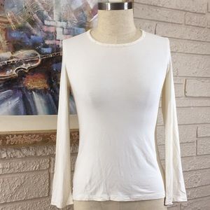 🌹Liz Claiborne Beaded Neckline Long Sleeve Top